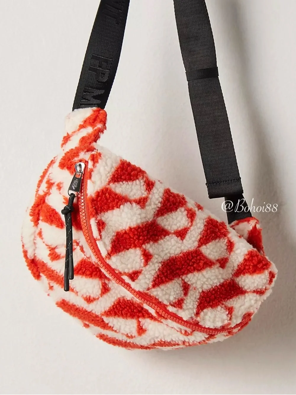NWT Free People Printed Sherpa Sling Bag